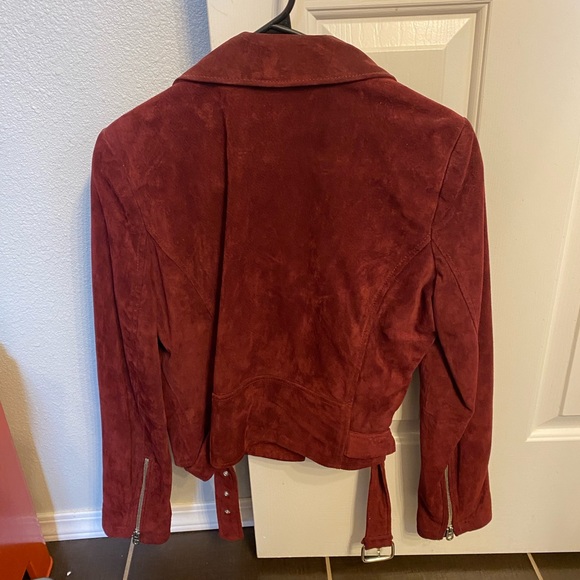 Women’s Medium Vigoss suede leather burgundy jacket - Picture 2 of 2